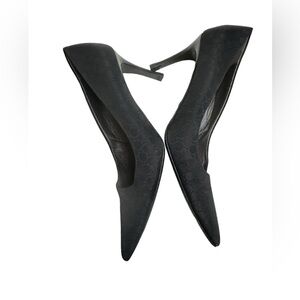 GUCCI Vintage GG Monogram Logo Pumps Heels US39.5 Pointed Toe shoes